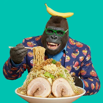 二郎ゴリラが1ヶ月に食べる二郎の杯数